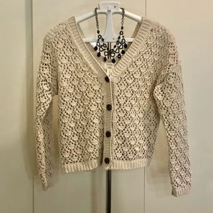 NWT Nicole Miller Artelier Holey Sweater